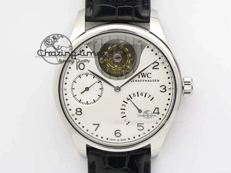 MIROTIME 0512 Modern Portuguese IW371404 ZF V3 1:1 Best Edition SS Black Dial On Black Leather Strap A 7267